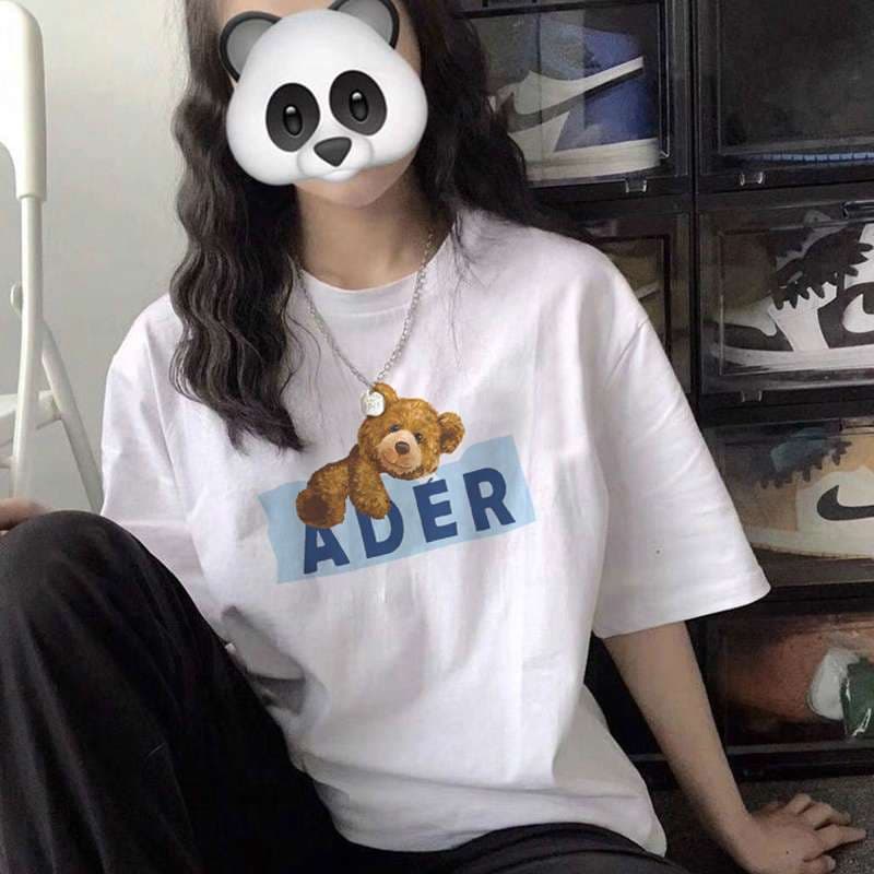 オーバーサイズTシャツ 可愛いパンダ柄プリント ゆったりオーバーサイズ半袖