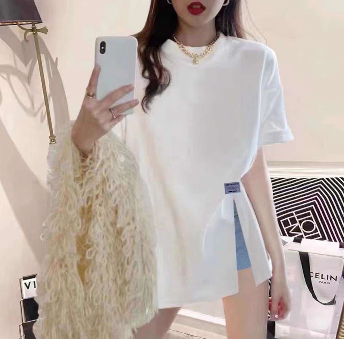 個性派プリント ゆったりオーバーサイズTシャツ