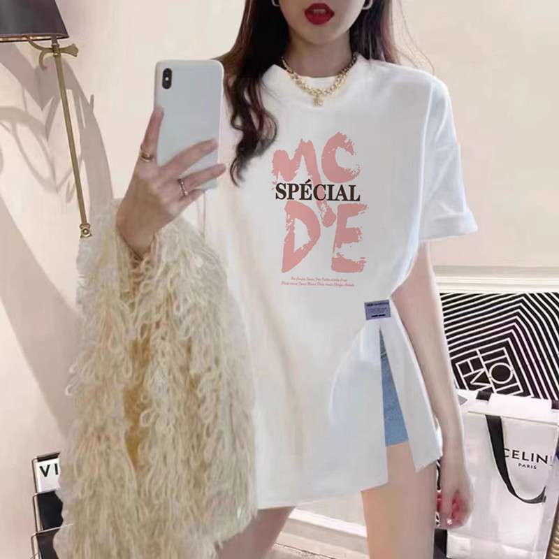 個性派プリント ゆったりオーバーサイズTシャツ