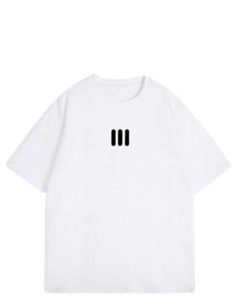 オーバーサイズTシャツ 白色三本線刺繍ゆったり長袖シャツ レディース