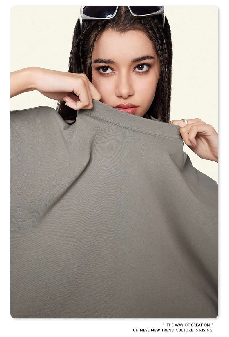 オーバーサイズTシャツ ゆったり半袖無地Tシャツ 淡いピンク