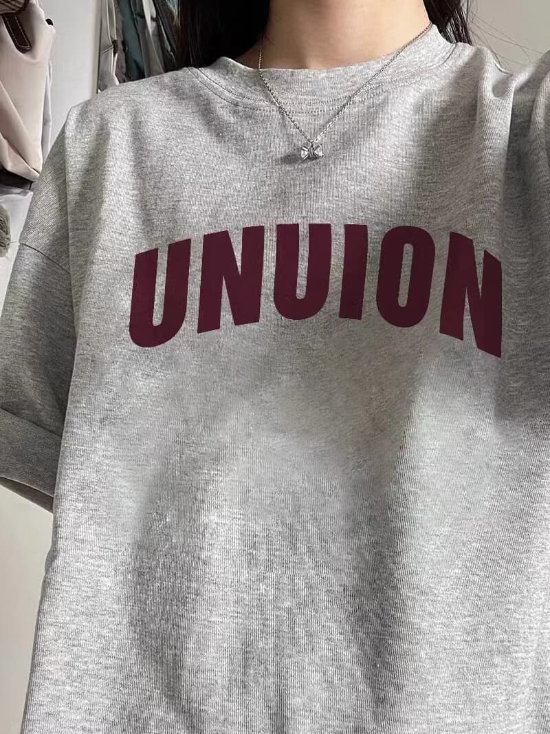 オーバーサイズTシャツ ユニオンロゴゆったりカットソー