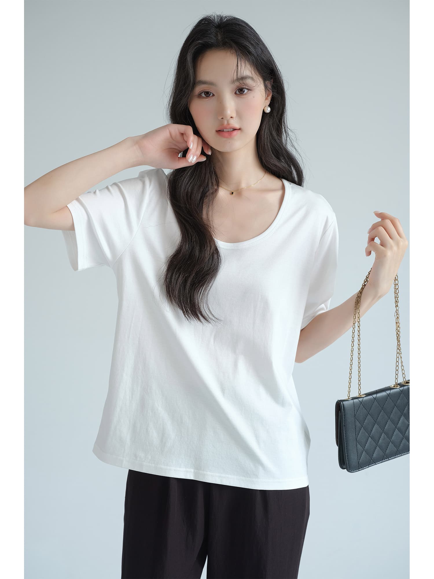 オーバーサイズTシャツ ゆったりシルエット 上質素材Tシャツ