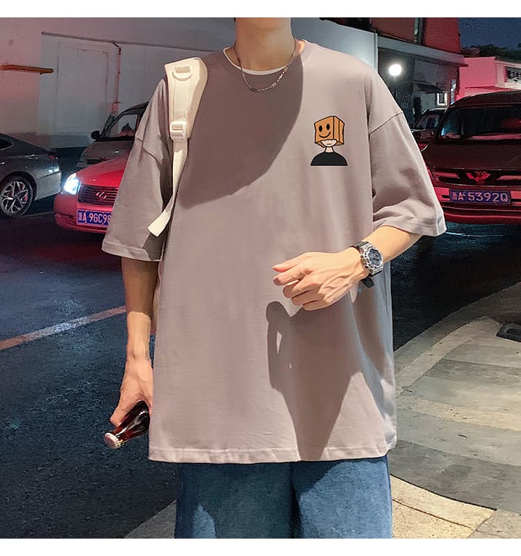 オーバーサイズTシャツ 笑顔ボックスくん ゆったりワンピース