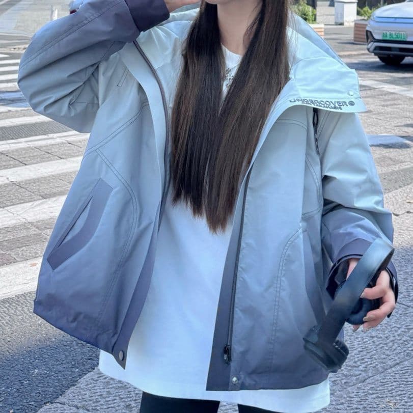 オーバーサイズTシャツ グラデーション スポーティ ジャケット