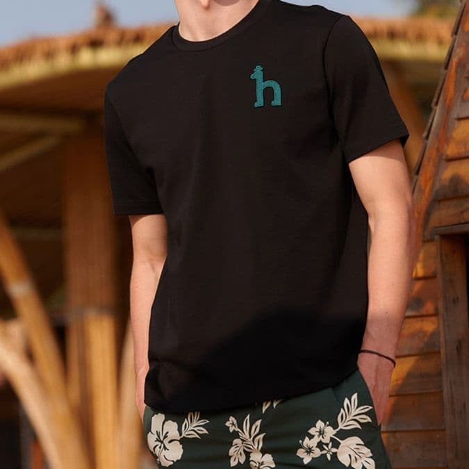 オーバーサイズTシャツ リゾート風 ロゴ入り カジュアル 半袖シャツ