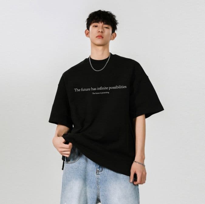 オーバーサイズTシャツ メンズ オーバーサイズ 半袖 プリント柄 男女兼用 ストリート系