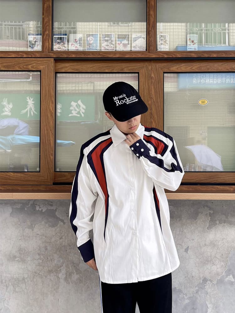 オーバーサイズTシャツ レーシングライン 六番 オーバーシャツ
