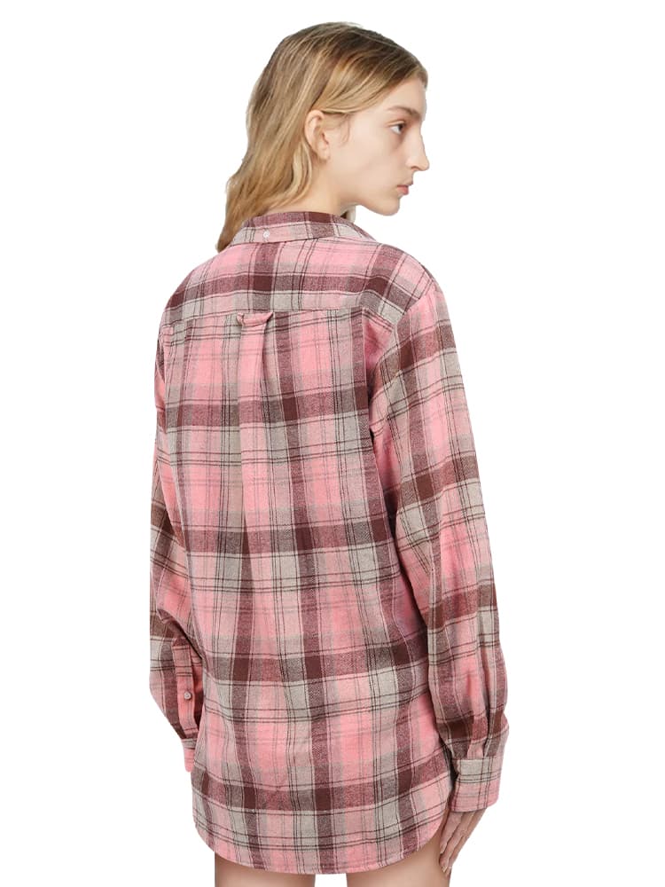 オーバーサイズTシャツ ゆったりチェック柄シャツ