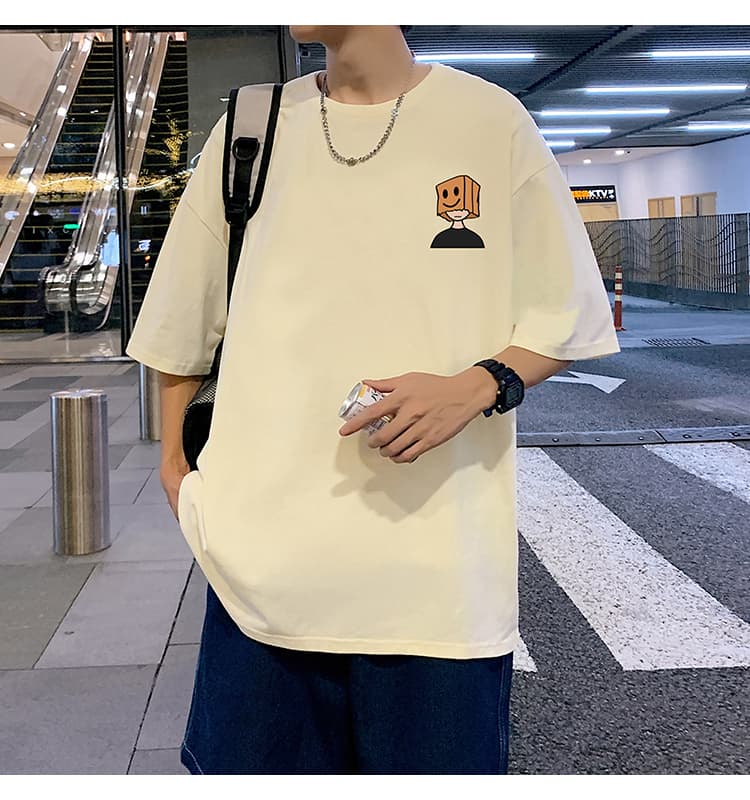 オーバーサイズTシャツ 笑顔ボックスくん ゆったりワンピース