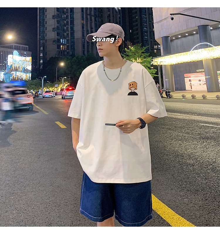 オーバーサイズTシャツ 笑顔ボックスくん ゆったりワンピース