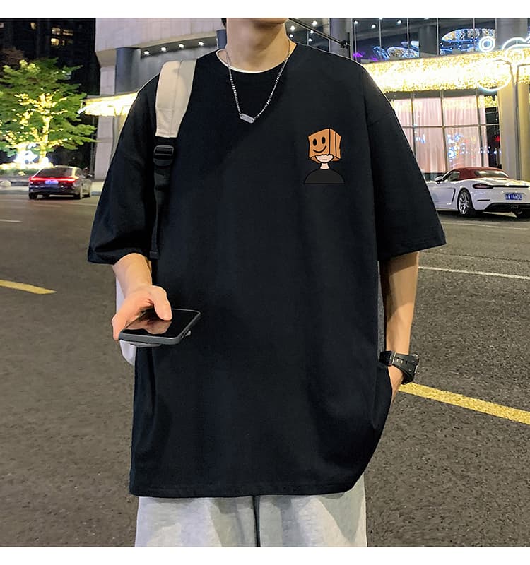 オーバーサイズTシャツ 笑顔ボックスくん ゆったりワンピース