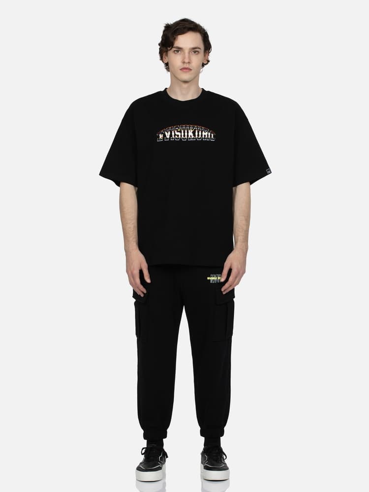 オーバーサイズTシャツ シンプル文字刺繍ゆったりシルエット半袖