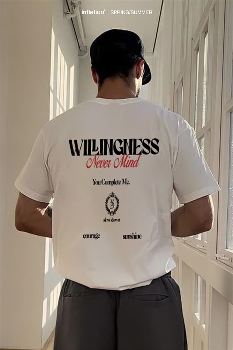 オーバーサイズTシャツ メンズ ストリート系プリント半袖オーバーサイズティーシャツ