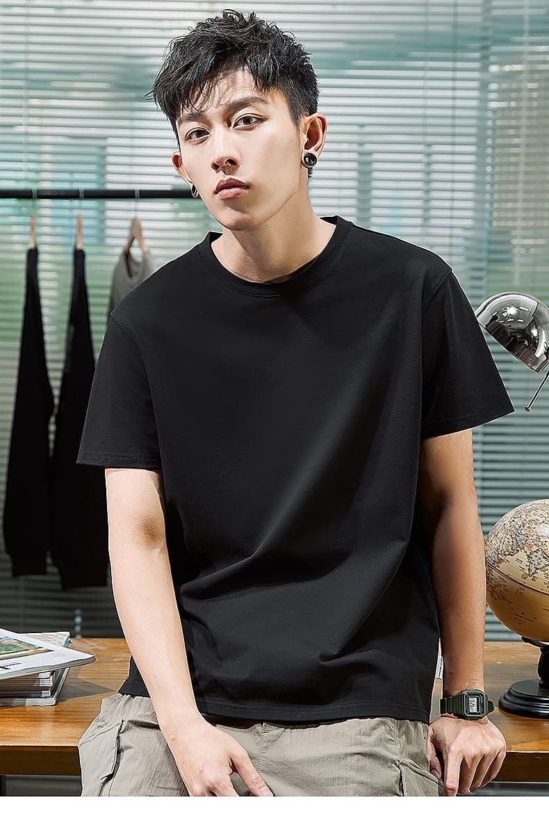 オーバーサイズTシャツ シンプル無地ゆったりシルエット半袖