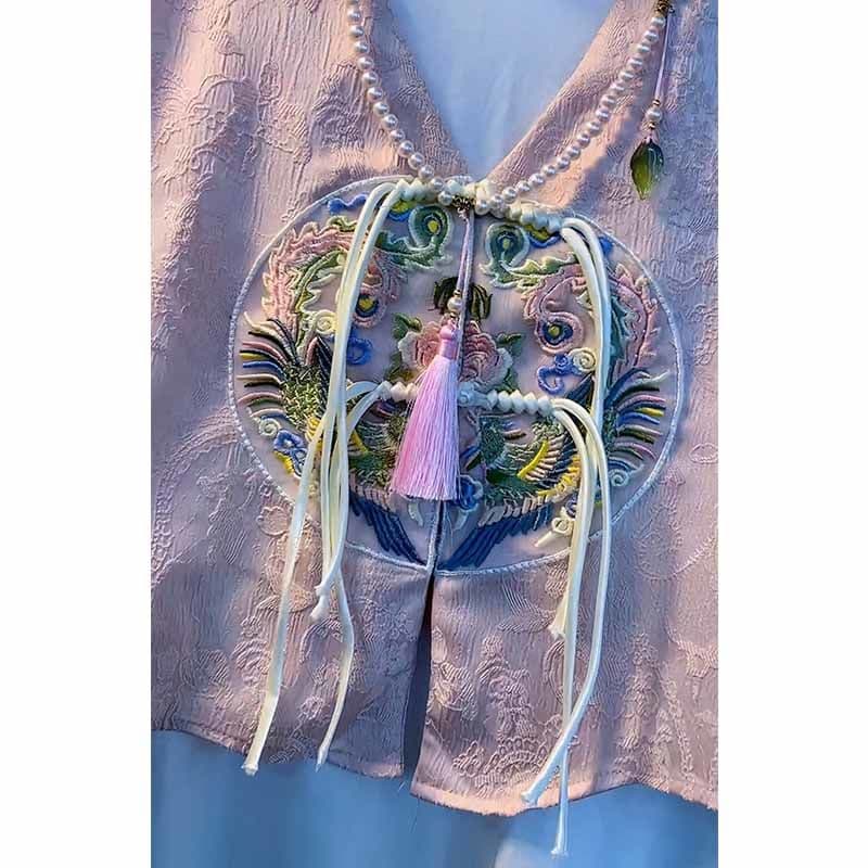 オーバーサイズ 刺繍龍紋様ゆったりセットアップ