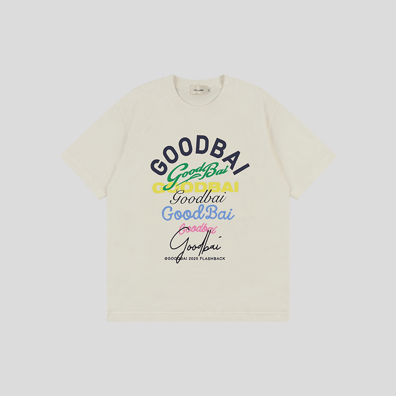オーバーサイズTシャツ 重ね書きロゴ ゆったり半袖トップス