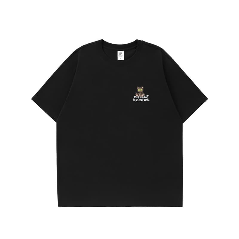オーバーサイズTシャツ メンズ ストリート系 半袖オーバーサイズ プリント Tシャツ 全2色