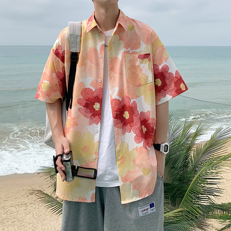 オーバーサイズTシャツ 涼風海岸 ゆったりアロハシャツ