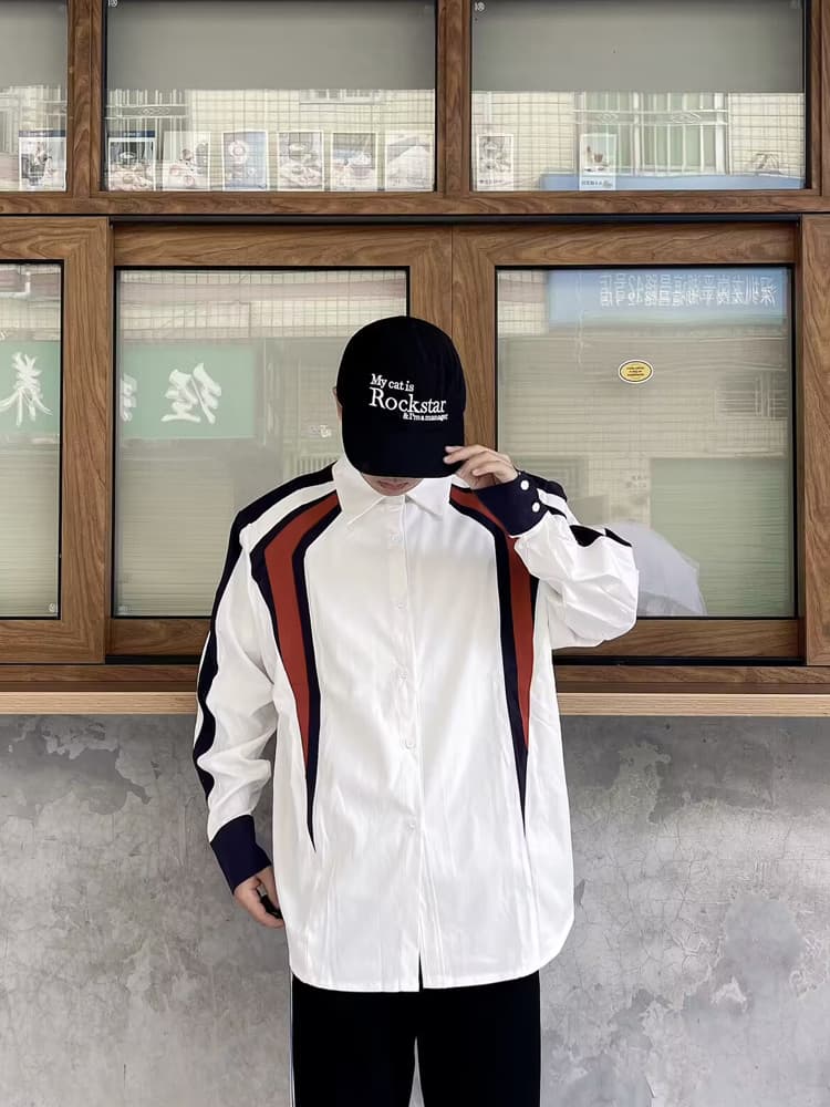 オーバーサイズTシャツ レーシングライン 六番 オーバーシャツ