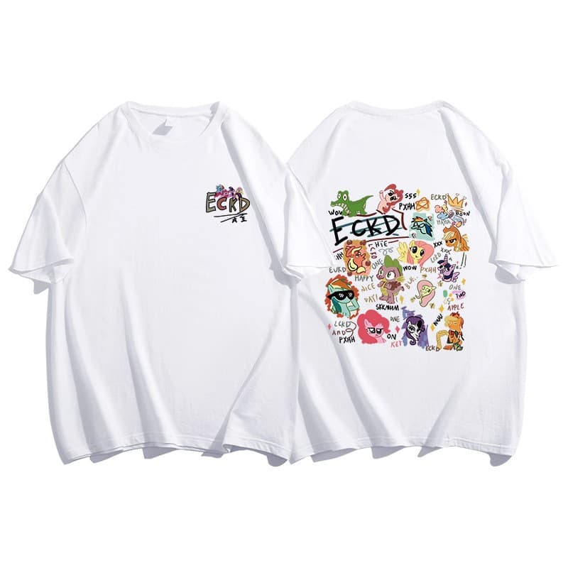 オーバーサイズTシャツ ポップアート落書き風ゆったり半袖