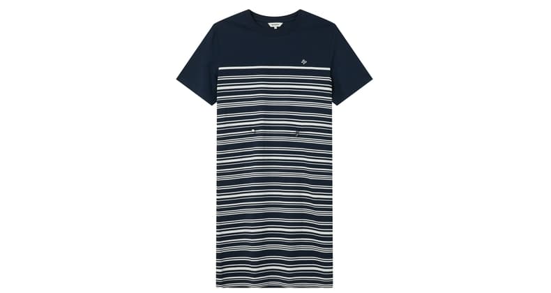 オーバーサイズTシャツ マリンボーダー ゆったりワンピース