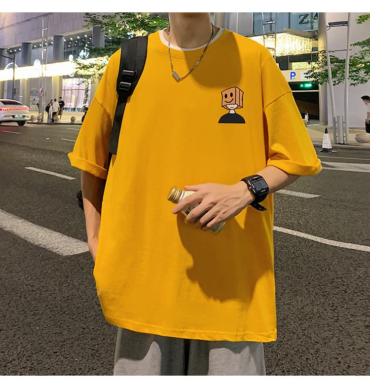 オーバーサイズTシャツ 笑顔ボックスくん ゆったりワンピース