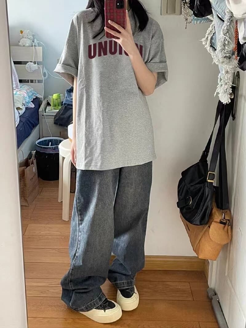 オーバーサイズTシャツ ユニオンロゴゆったりカットソー