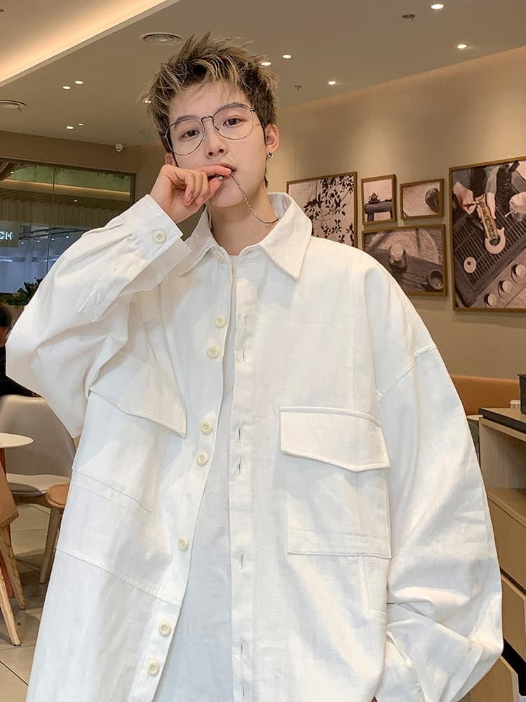 オーバーサイズTシャツ ゆったりシルエット 長袖オーバーシャツ