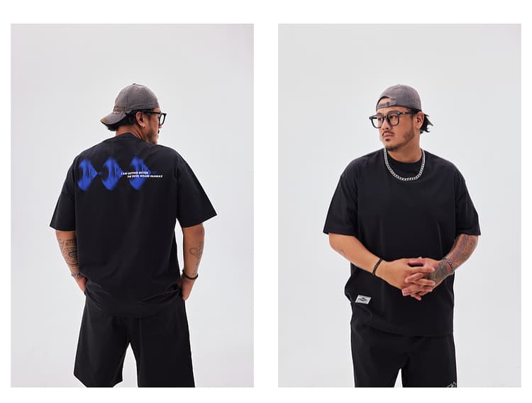 オーバーサイズTシャツ 背面グラフィック ゆったりシルエット