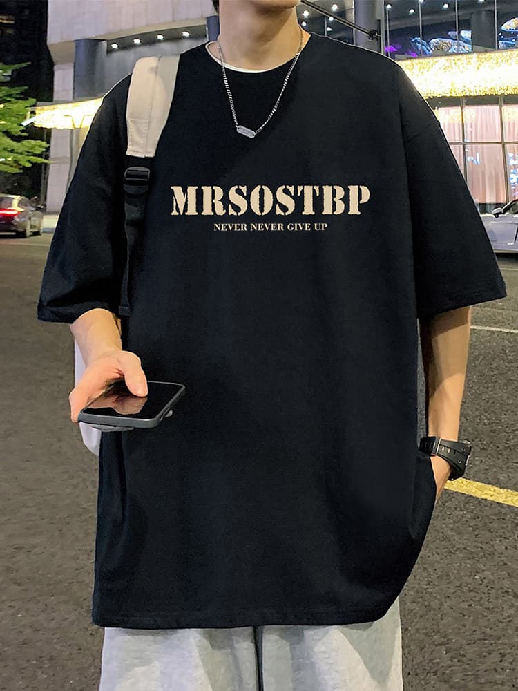 オーバーサイズTシャツ 諦めない気持ちが伝わるプリント半袖