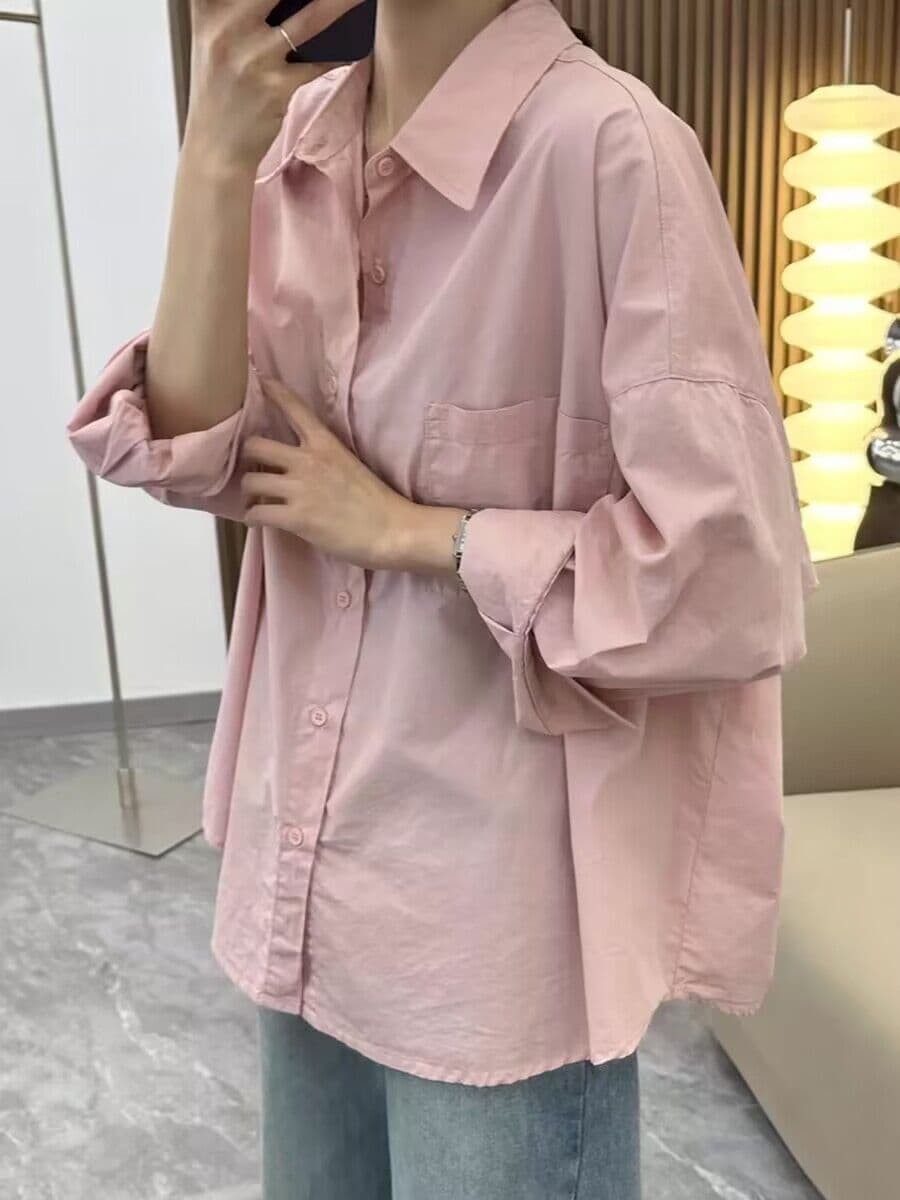 オーバーサイズ ゆったりシルエット シアーブラウス