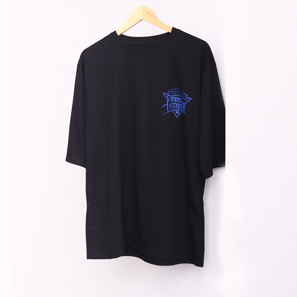 オーバーサイズTシャツ 夏向けロゴプリント半袖Tシャツ ゆったりシルエット