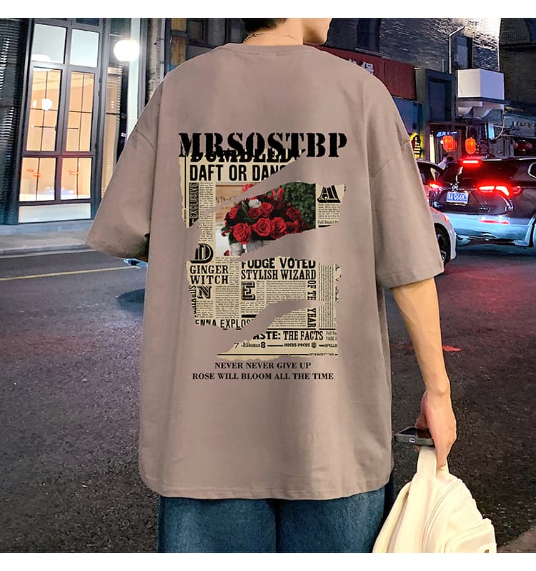 オーバーサイズTシャツ 諦めない気持ちが伝わるプリント半袖