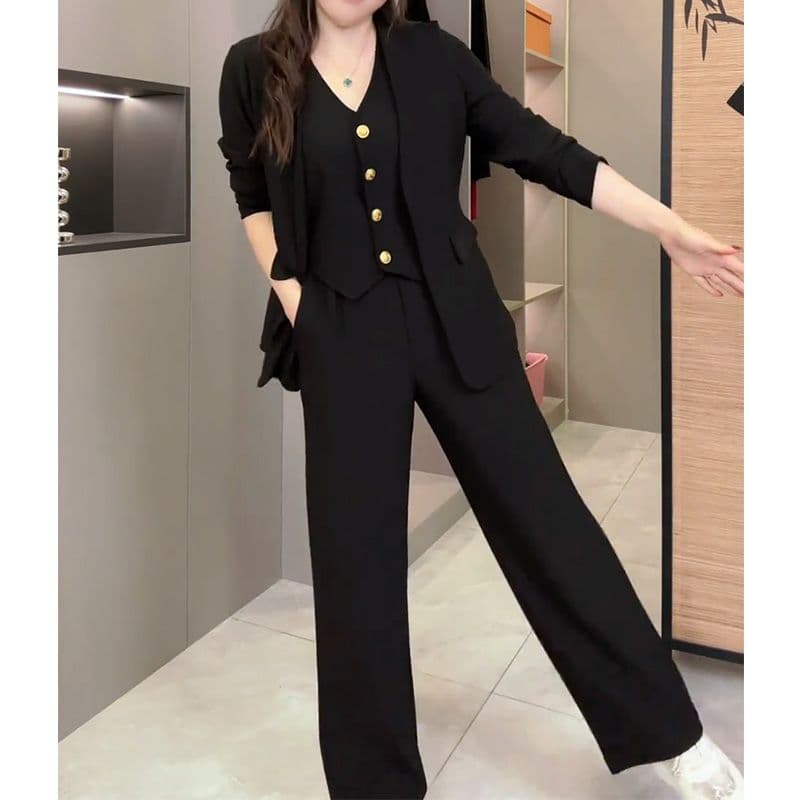 オーバーサイズ ゆったりシルエット三点スーツセット