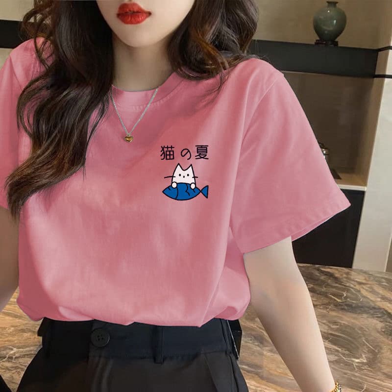 オーバーサイズTシャツ メッセージプリント ゆったりＴシャツ