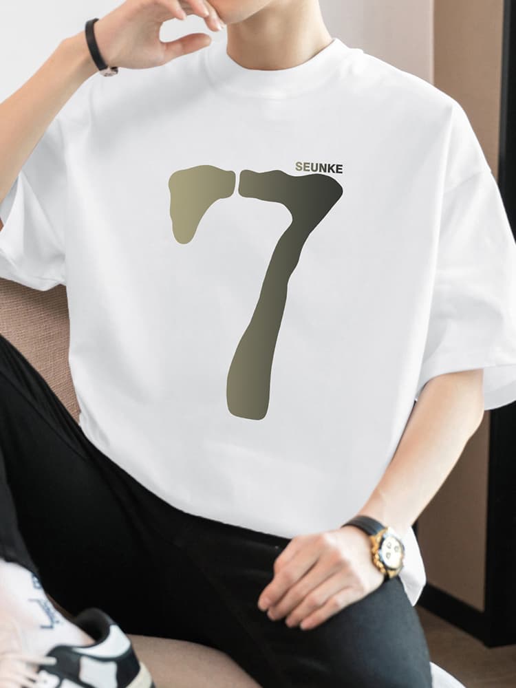 オーバーサイズTシャツ ナンバーセブン ゆったりデザインＴシャツ
