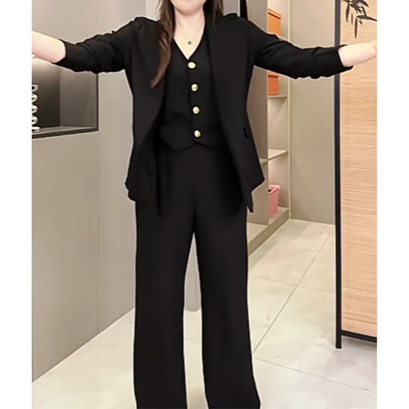 オーバーサイズ ゆったりシルエット三点スーツセット