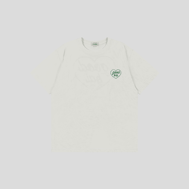 オーバーサイズTシャツ ハートロゴ入り ゆったりシルエット半袖