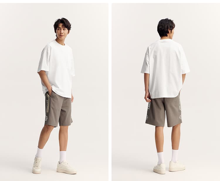 オーバーサイズTシャツ ゆったりポケット付き半袖カットソー