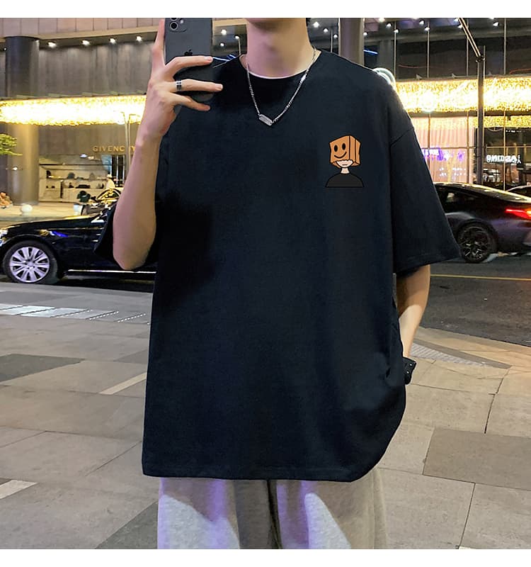 オーバーサイズTシャツ 笑顔ボックスくん ゆったりワンピース
