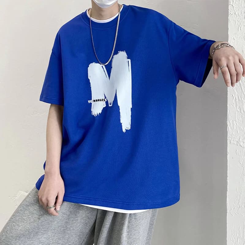 オーバーサイズTシャツ 筆書き文字アート オーバーサイズ