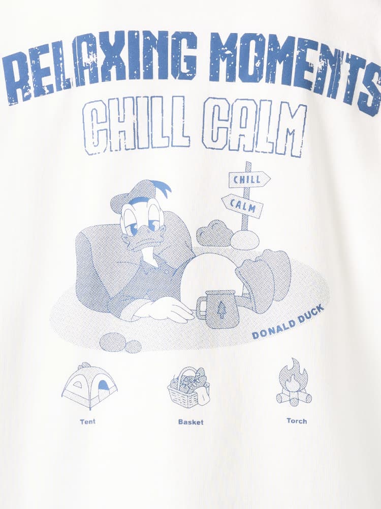 オーバーサイズTシャツ ゆったりくつろぎアヒル刺繍入り半袖
