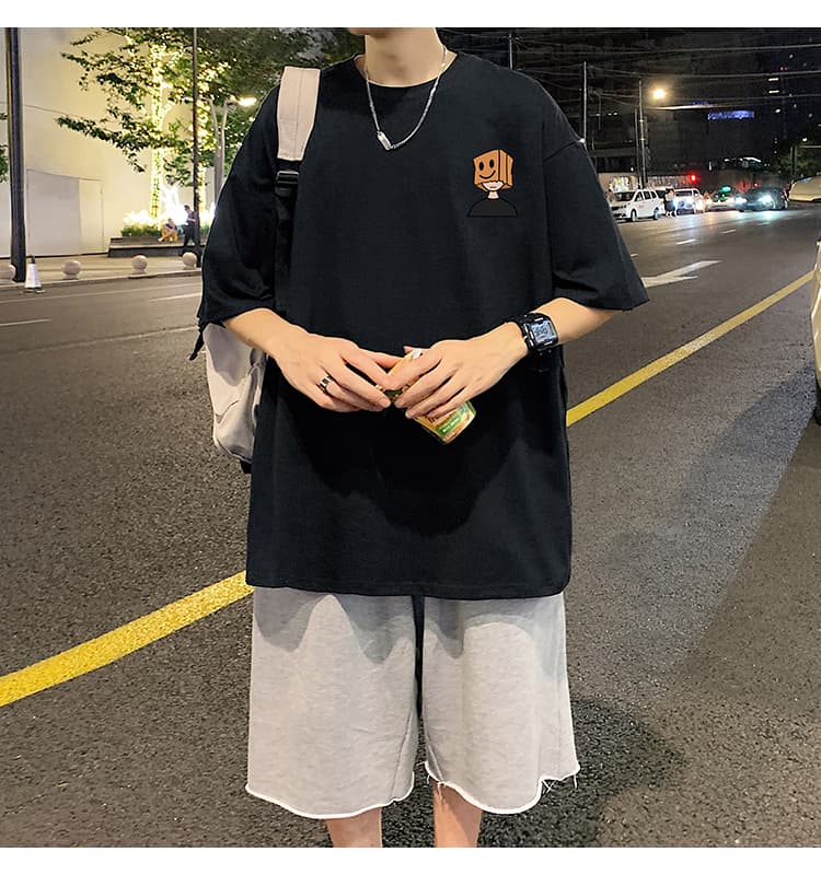 オーバーサイズTシャツ 笑顔ボックスくん ゆったりワンピース