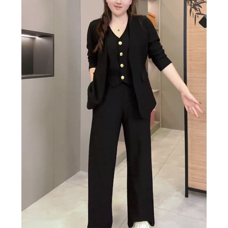 オーバーサイズ ゆったりシルエット三点スーツセット