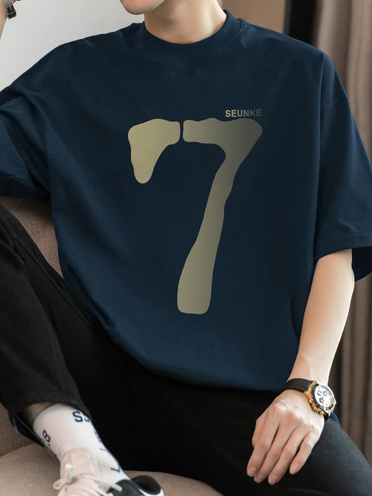 オーバーサイズTシャツ ナンバーセブン ゆったりデザインＴシャツ
