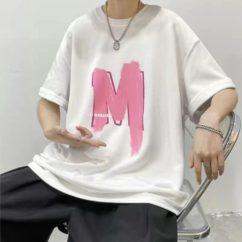 オーバーサイズTシャツ 筆書き文字アート オーバーサイズ