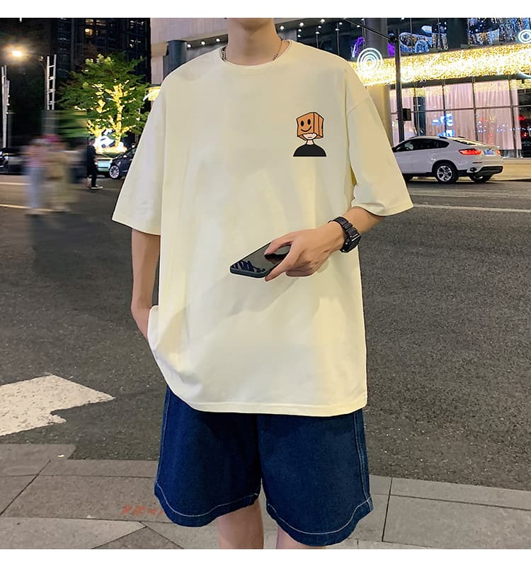オーバーサイズTシャツ 笑顔ボックスくん ゆったりワンピース