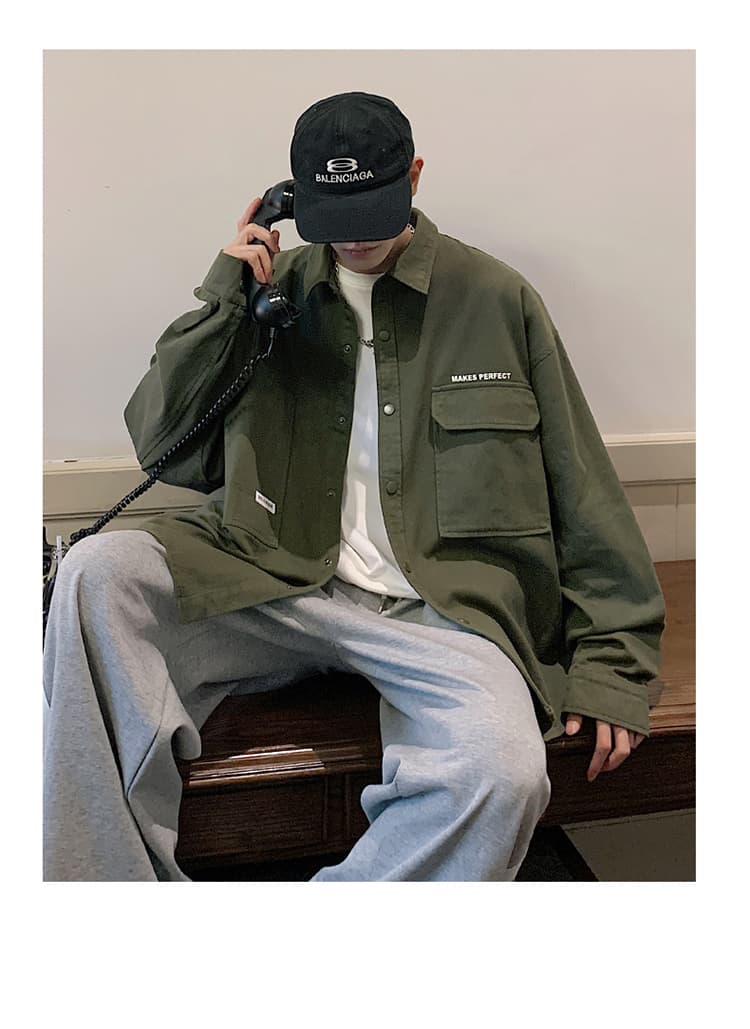 オーバーサイズTシャツ ゆとりシルエット ワークシャツ