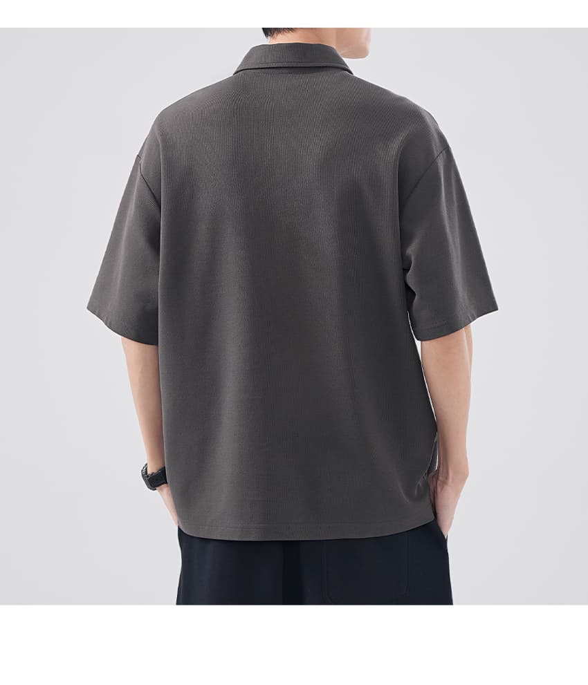オーバーサイズTシャツ ゆったりシルエット襟付きポロシャツ